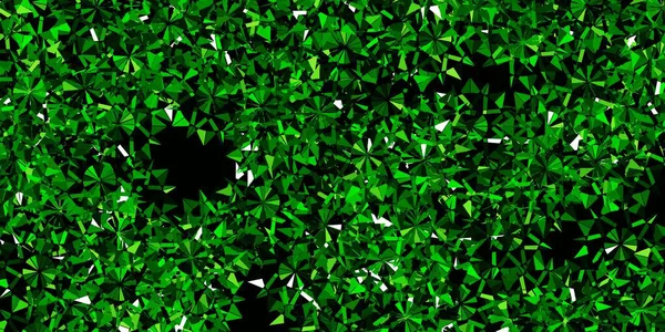 Patrón Vectorial Verde Claro Con Copos Nieve Colores Gradiente Ilustración — Archivo Imágenes Vectoriales