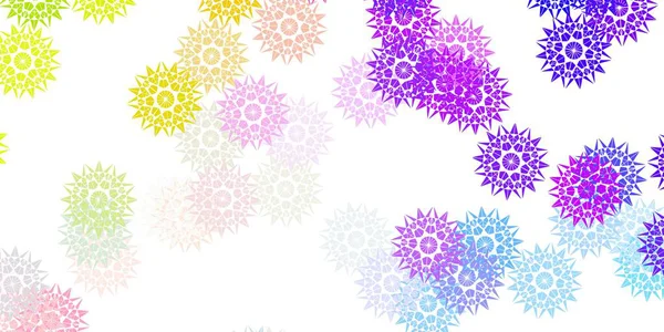 Licht Multicolor Vector Natuurlijke Achtergrond Met Bloemen Kleurrijke Bloemen Natuurlijke — Stockvector