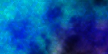 Açık mavi, üçgen şekilli yeşil vektör dokusu. Doğa tarzında üçgenleri olan güzel bir çizim. Duvar kağıtları için şablon.