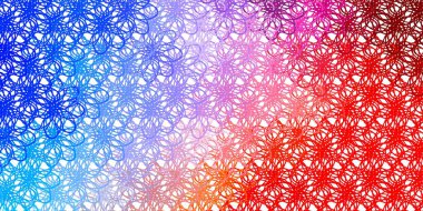 Açık mavi, kıvrımlı kırmızı vektör arkaplan. Renkli çizimler, kıvrımlardan oluşur. İş tanıtımınız için tasarım.