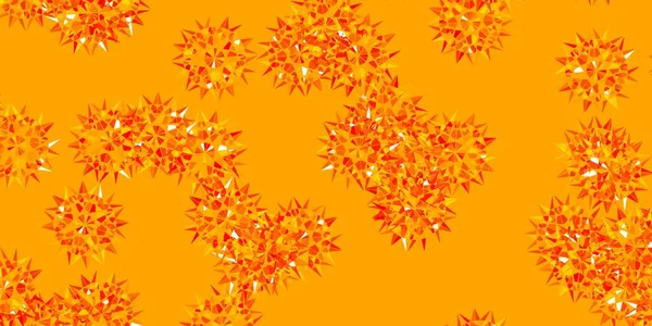 光橙色矢量涂鸦纹理与花 色彩艳丽的抽象花朵 背景简朴 全新的商业设计 — 图库矢量图片