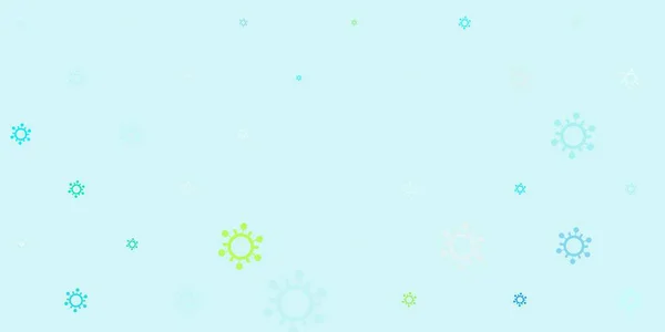 Azul Claro Padrão Vetorial Vermelho Com Elementos Coronavírus Ilustração Abstrata — Vetor de Stock
