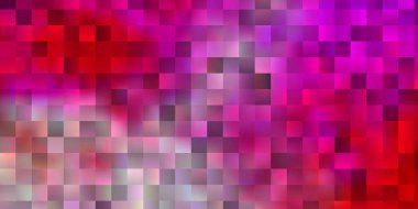 Açık kırmızı, kare şeklinde sarı vektör deseni. Gradyan dikdörtgenleri olan bir resim. İniş sayfası için modern şablon.