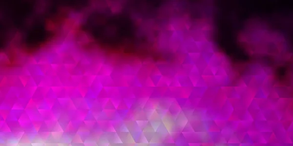 Світло Рожевий Векторний Фон Лініями Трикутниками Блискуча Абстрактна Ілюстрація Трикутними — стоковий вектор
