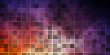 Açık mavi, sarı vektör arkaplanı çokgen biçiminde. Gradyan dikdörtgenleri ve kareleri olan renkli çizimler. İş broşürleri, broşürler için desen