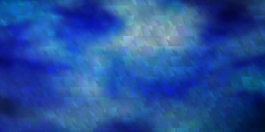 Kristalleri ve üçgenleri olan koyu mor bir vektör şablonu. Renkli üçgenlerin olduğu bir resim. Reklamlar için desen.