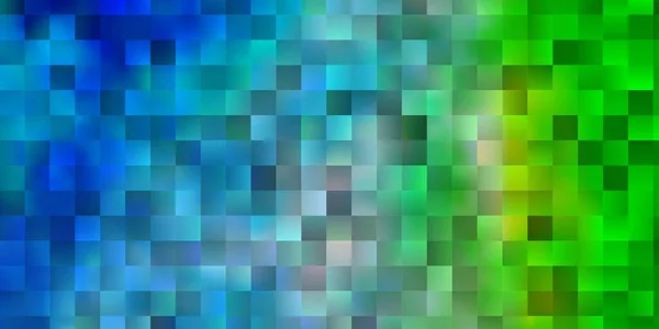 Bleu Clair Disposition Vectorielle Verte Avec Lignes Rectangles Illustration Colorée — Image vectorielle