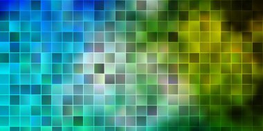 Açık mavi, dikdörtgenli yeşil vektör arkaplan. Dikdörtgenli soyut gradyan çizimi. Reklamlar ve reklamlar için desen.