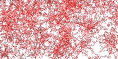 Açık Kırmızı, dairesel yay ile sarı vektör düzeni. Gradyan eğrileri olan renkli soyut çizimler. Broşürler, broşürler için desen.