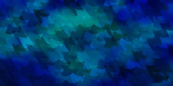 Fond Vectoriel Bleu Foncé Dans Style Polygonal Illustration Avec Ensemble — Image vectorielle