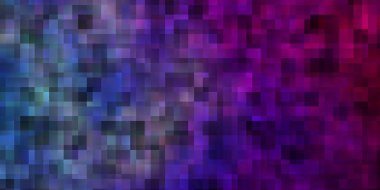 Açık mavi, çizgileri ve dikdörtgenleri olan kırmızı vektör düzeni. Dikdörtgenli soyut gradyan çizimi. Reklamınız, posteriniz, afişiniz için en iyi tasarım.