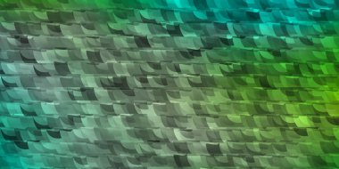 Açık mavi, üçgenli sarı vektör arkaplan. Renkli üçgenli modern soyut illüstrasyon. Duvar kağıtları için şablon.