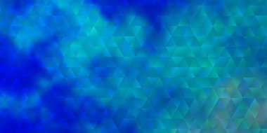 Çokgen biçimli hafif BLUE vektör deseni. Üçgenli soyut gradyan çizimi. Terfileriniz için tasarım.