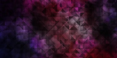 Koyu pembe, üçgenli mavi vektör arkaplan. Soyut üçgenli dekoratif tasarım. Terfileriniz için tasarım.