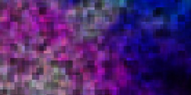 Açık Pembe, mavi vektör arka planı çokgen biçiminde. Gradyan dikdörtgenleri ve kareleri olan renkli çizimler. Reklamlar ve reklamlar için desen.