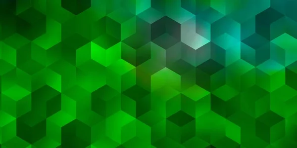 Ljusblå Grön Vektormall Hexagonal Stil Abstrakt Illustration Med Färgglada Hexagoner — Stock vektor