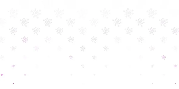 Licht Paarse Roze Vector Achtergrond Met Covid Symbolen Slimme Illustratie — Stockvector