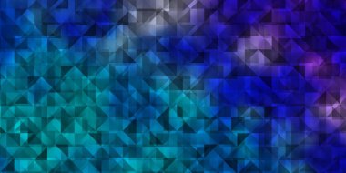 Açık Pembe, mavi vektör arkaplan, çizgiler, üçgenler. Soyut arkaplanda renkli eğimli üçgenler. Duvar kağıtları için şablon.