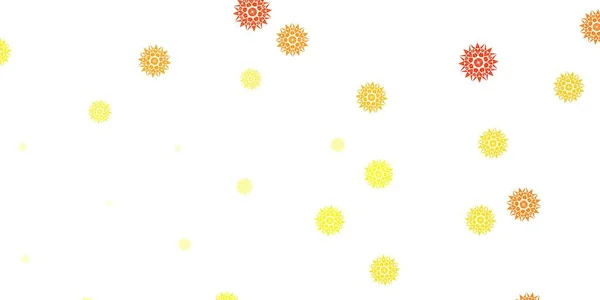 Vecteur Orange Clair Toile Fond Naturelle Avec Des Fleurs Illustration — Image vectorielle