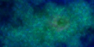 Işık Mavisi vektör şablonu, çizgiler, üçgenler. Renkli üçgenli modern gradyan çizimi. Terfileriniz için tasarım.