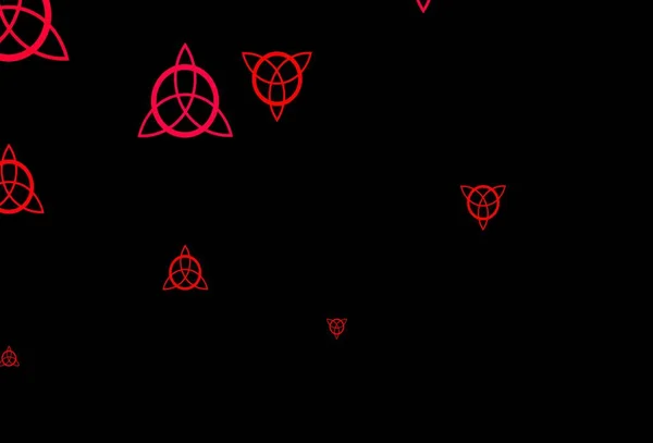 Ciemny Różowy Czerwone Tło Wektora Okultystycznymi Symbolami Retro Design Abstrakcyjnym — Wektor stockowy