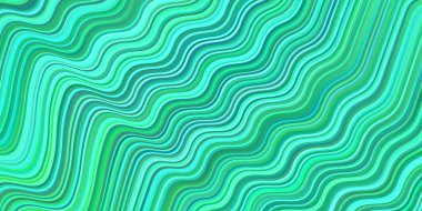 Bükülmüş çizgileri olan açık yeşil vektör deseni. Basit ve eğik renkte renkli bir tasvir. Tasarımınız için tamamen yeni bir şablon.