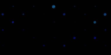 Üzerinde grip belirtileri olan koyu mavi bir şablon. Dekoratif tarzında renkli işaretleri olan akıllı illüstrasyon. Salgın bilgisine karşı basit tasarım.