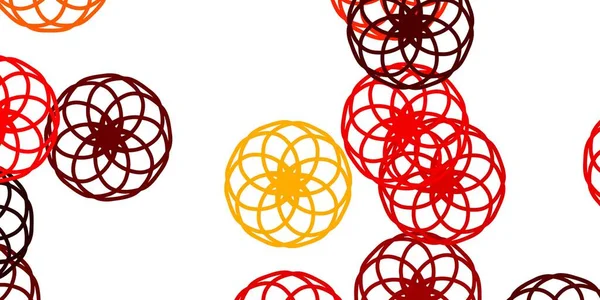 Açık Kırmızı, noktalı sarı vektör arkaplan. Doğa tarzında rengarenk çizimler. Broşürler, broşürler için desen.