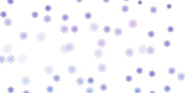 Çiçekli açık mor vektör karalama deseni. Basit arka planda doğal tarzda renkli çiçekler. İşiniz için en iyi tasarım.