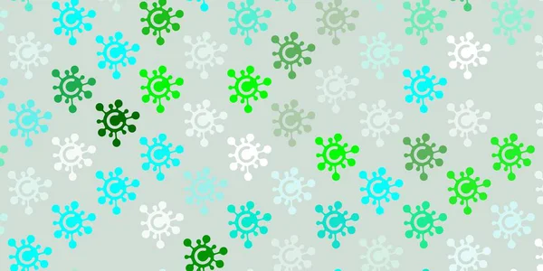 Azul Claro Textura Vectorial Verde Con Símbolos Enfermedades Diseño Sencillo — Vector de stock