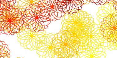 Disklerle açık turuncu vektör dokusu. Renkli çember şekilli modern soyut illüstrasyon. Web siteleri için desen.