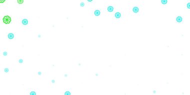 Açık mavi, çiçekli yeşil vektör karalama dokusu. Basit arka planda doğal tarzda renkli çiçekler. Web sitesi tasarımları için desen.