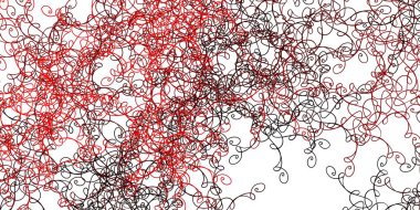 Açık Pembe, kıvrımlı kırmızı vektör düzeni. Uygunsuz gradyan çizgileri olan soyut çizimler. Kullanıcı Arayüzü tasarımınız için şablon.