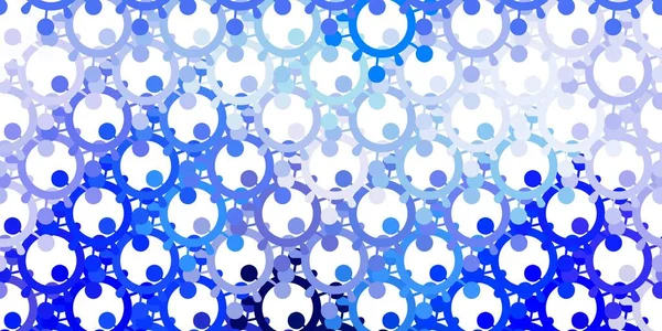 Cahaya Pola Vektor Blue Dengan Elemen Coronavirus Desain Sederhana Dalam - Stok Vektor