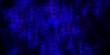 Çizgileri ve üçgenleri olan koyu mor vektör arkaplanı. Renkli üçgenli modern gradyan çizimi. Web siteleri için desen.