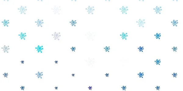 Ljusblått Vektormönster Med Koronaviruselement Färgglad Abstrakt Illustration Med Lutning Medicinska — Stock vektor