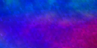 Açık mavi, üçgenli kırmızı vektör arkaplan. Soyut üçgenli dekoratif tasarım. Duvar kağıtları için şablon.