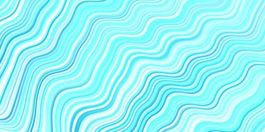 Açık mavi, eğri çizgileri olan yeşil vektör deseni. Eğilimli zarif, parlak bir çizim. İşiniz için en renkli tasarım..