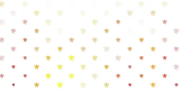 Jasnopomarańczowe Tło Wektora Symbolami Covid Kolorowa Abstrakcyjna Ilustracja Gradientowych Kształtach — Wektor stockowy