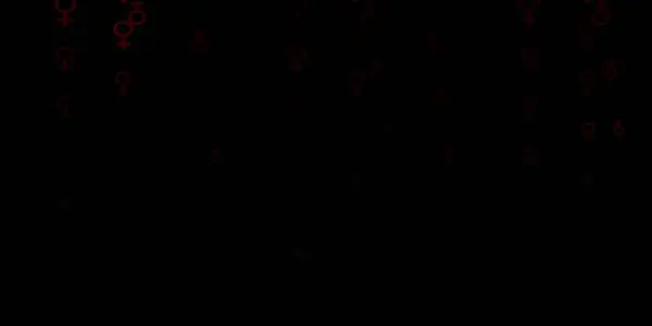 Modello Vettoriale Rosso Scuro Con Segni Donna Affari Illustrazione Astratta — Vettoriale Stock