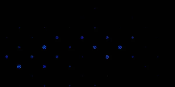 Fondo Vectorial Azul Oscuro Con Símbolos Virus Ilustración Inteligente Con — Vector de stock
