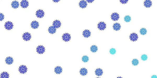 Texture Doodle Vectorielle Bleu Clair Avec Des Fleurs Conception Simple — Image vectorielle