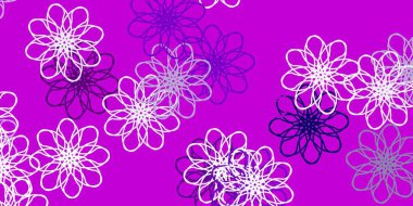 Açık mavi, kırmızı vektör çiçekli doğal sanat eseri. Soyut arka planda gradyan çiçekleri olan modern tasarım. Broşürler ve kitaplar için akıllı tasarım.