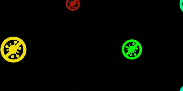 Темний Багатобарвний Векторний Шаблон Знаками Грипу Барвисті Абстрактні Ілюстрації Градієнтними — стоковий вектор