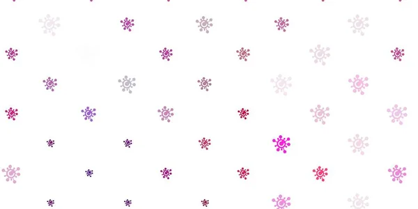 Luz Púrpura Textura Vectorial Rosa Con Símbolos Enfermedad Ilustración Abstracta — Vector de stock