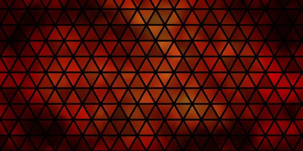 Tmavě Oranžový Vektorový Obrazec Polygonálním Stylem Abstraktní Gradient Ilustrace Trojúhelníky — Stockový vektor
