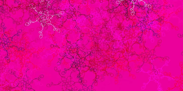 Светло Розовый Желтый Векторный Узор Кривыми Иллюстрация Абстрактном Стиле Изогнутым — стоковый вектор