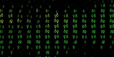 Din sembollü koyu yeşil, sarı vektör dokusu. Gradyan simya şekilli renkli bir illüstrasyon. En iyi tasarım Cadılar Bayramı olayları.