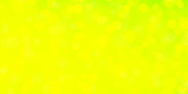 Açık yeşil, daire şekilli sarı vektör düzeni. Doğa tarzında renkli noktaları olan soyut illüstrasyon. İş ilanları için şablon.