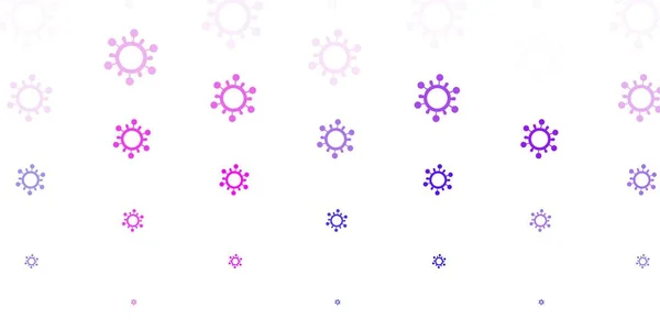Светло Фиолетовый Розовый Векторный Рисунок Элементами Коронавируса Красочные Градиентные Символы — стоковый вектор